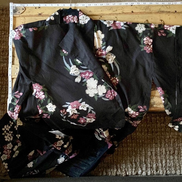 NWT VINTAGE JAPANESE KIMONO ROBE OVERSIZED KIMONO SLEEVE MAXI DRESS ROBE OSFM - Picture 15 of 16